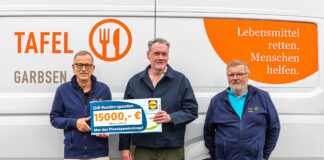 Tafel Garbsen e.V. erhält 15.000 Euro aus Lidl-Pfandspenden