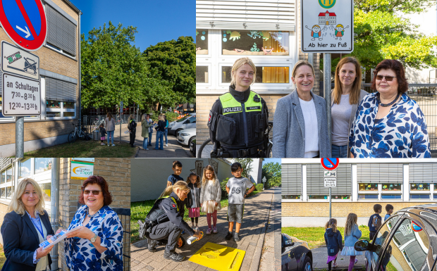 Die Sicherheit unserer Kinder im Straßenverkehr wird durch das Projekt „Stehen – Schauen – Gehen – Abgelenkt“ gefördert