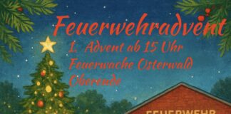Feuerwehradvent in Osterwald Oberende - Nikolaus und Lichterfahrt erwarten die Besucher