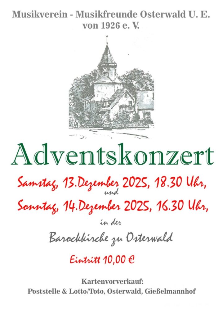 Adventskonzerte in Osterwald: Musikfreunde laden ein