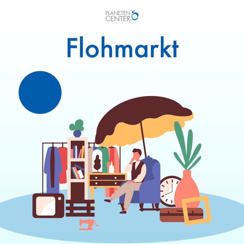 Der Flohmarkt Planetencenter startet am 17.05.2026 auf dem Parkplatz des Planetencenters. Geplant sind insgesamt sechs Termine bis Oktober.