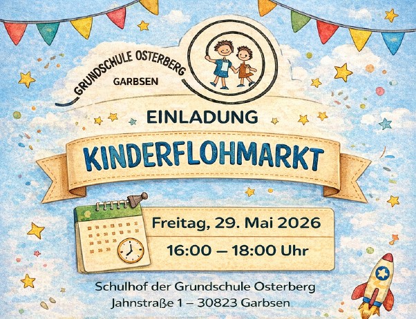 Kinderflohmarkt Grundschule Osterberg in Garbsen: Auf dem Schulhof werden Kleidung, Spielzeug und Alltagsdinge weiterverkauft