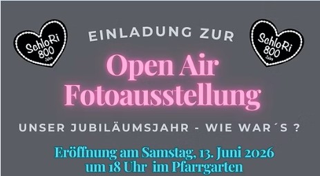 Open-Air-Fotoausstellung "Jubiläumsjahr Schloss Ricklingen" - Vernissage im Pfarrgarten
