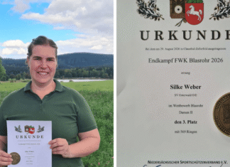 Erfolg in Clausthal-Zellerfeld – Bronze für Blasrohrschützin des SV Osterwald O/E