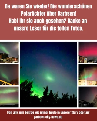 Da waren Sie wieder! Die wunderschönen Polarlichter, gestern über Garbsen! #garbsen #polarlichter #garbsencitynews
