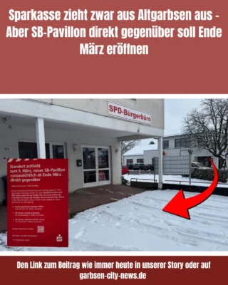 Gute Nachrichten für Altgarbsen! Den Link zum Artikel findet ihr wie immer heute in unserer Story #garbsen #altgarbsen #sparkasse #garbsencitynews