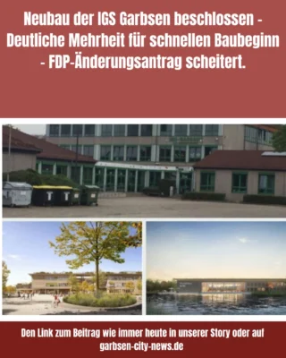 Der Rat der Stadt Garbsen hat gestern beschlossen, dass der Neubau der IGS Garbsen in seiner geplanten Form beginnen kann. #garbsen #igsgarbsen #neubau #garbsencitynews