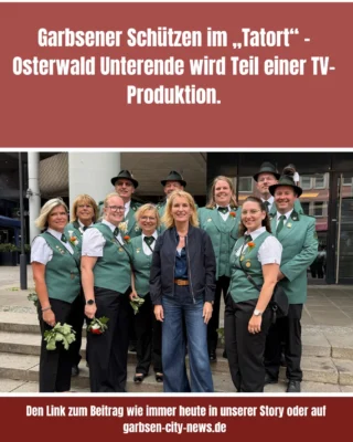 Für den Schützenverein Osterwald Unterende wurde aus einer ungewöhnlichen Anfrage ein echtes Highlight: Die Mitglieder des Vereins wirkten als Komparsen in einer neuen Folge der ARD-Krimireihe „Tatort“ mit – ein Erlebnis, das so schnell wohl keiner der Beteiligten vergessen wird. #tatort #garbsen #garbsencitynews #mariafurtwängler