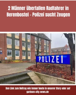 Ein 40-jähriger Mann aus Garbsen ist am Samstagmorgen auf einer Grünfläche an der Osterwalder Straße Opfer eines Raubüberfalls geworden. Die Polizei bittet nun die Bevölkerung um Hinweise zu den bislang unbekannten Tätern. #überfall #berenbostel #zeugengesucht #garbsencitynews